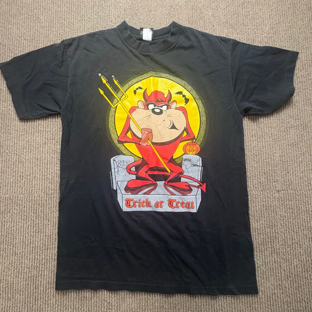 Vintage Taz Looney Tunes Trick or Treat Halloween Tshirt made in USA men’s large